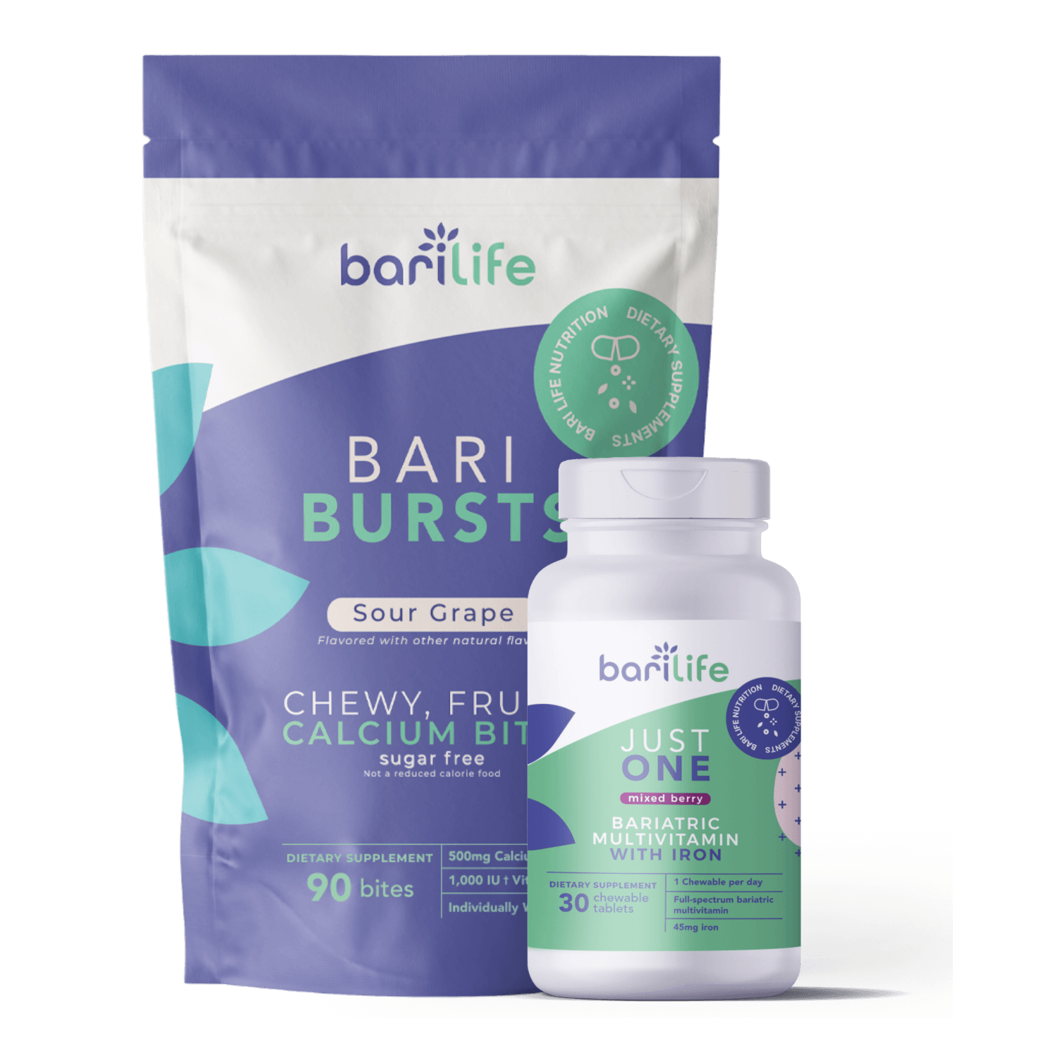 BariLife Sour Grape Bari Bursts & Just One Multivitamin Bundle